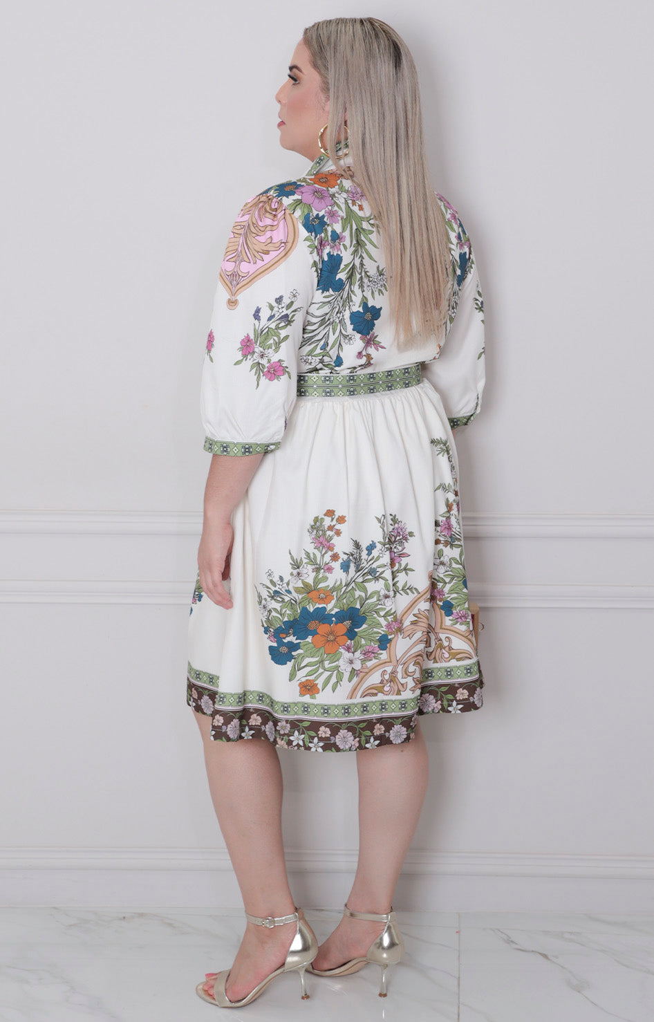 V*2-26*LA REYNA*2283X*ESTAMPADO - VESTIDO CORTO CURVY Boutiquemirel 