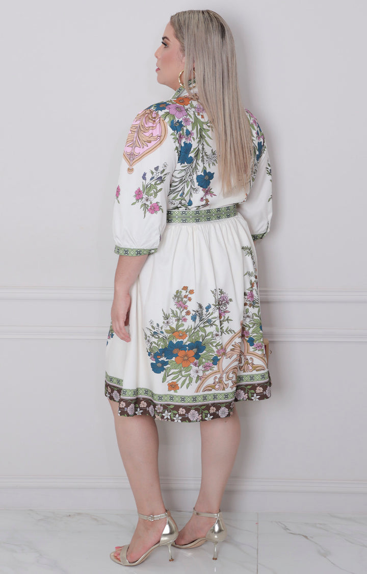 V*2-26*LA REYNA*2283X*ESTAMPADO - VESTIDO CORTO CURVY Boutiquemirel 