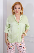 Blusa camisera satinada