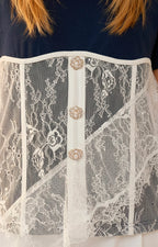 Blusa con aplicación de encaje