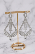 Aretes Largos de Cristal Tipo Lágrima - ARETE Boutiquemirel 