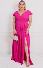 Vestido largo liso - VESTIDO LARGO CURVY Boutiquemirel 