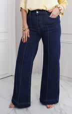 Pantalón de mezclilla obscura