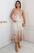 Vestido midi estampado floral