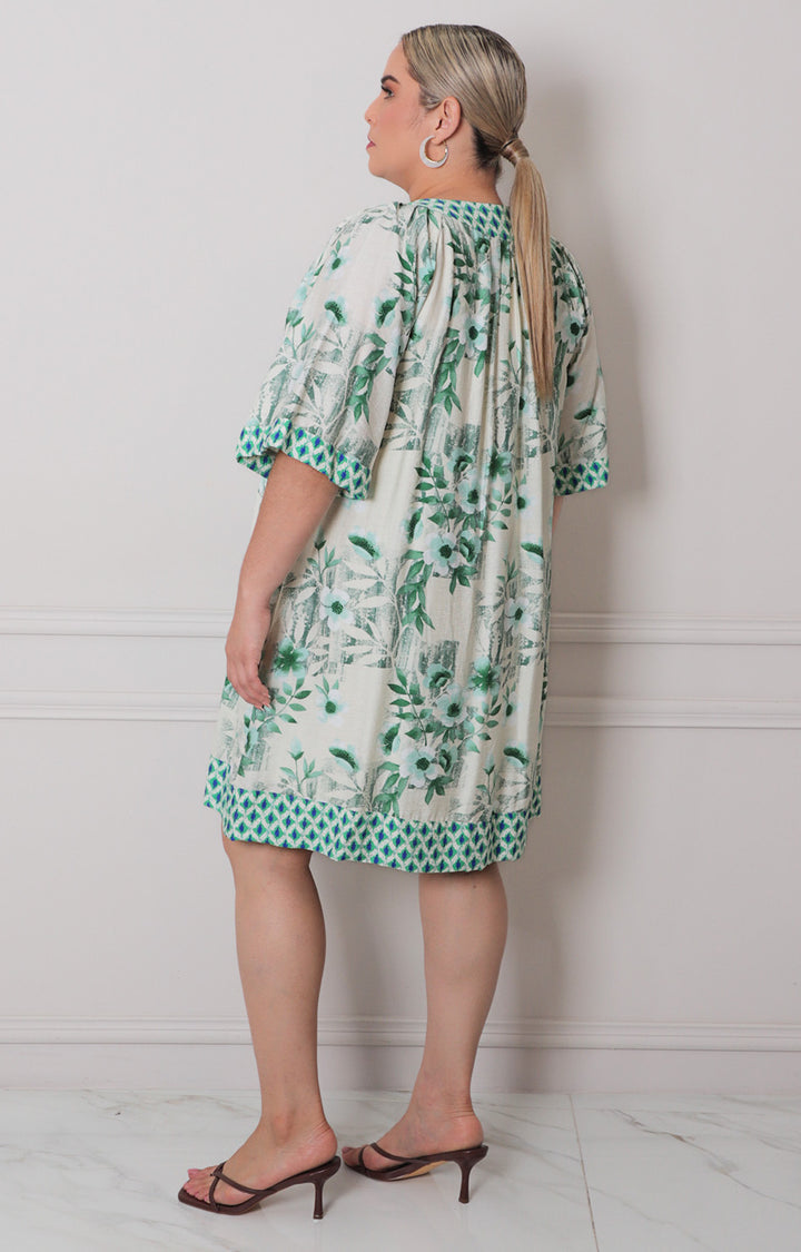 Vestido verde estampado - VESTIDO CORTO CURVY Boutiquemirel 