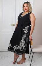 Vestido con bordado floral