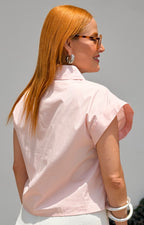 Blusa con bordado floral blanco - BLUSAS REGULAR Boutiquemirel 