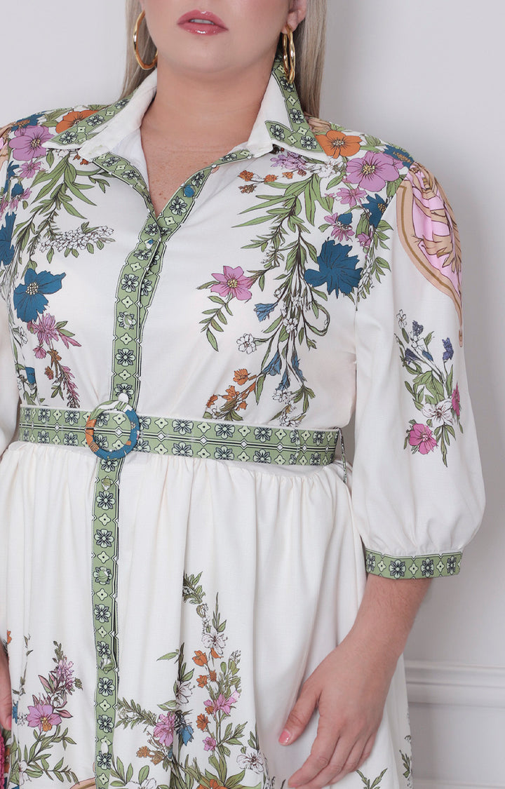 V*2-26*LA REYNA*2283X*ESTAMPADO - VESTIDO CORTO CURVY Boutiquemirel 