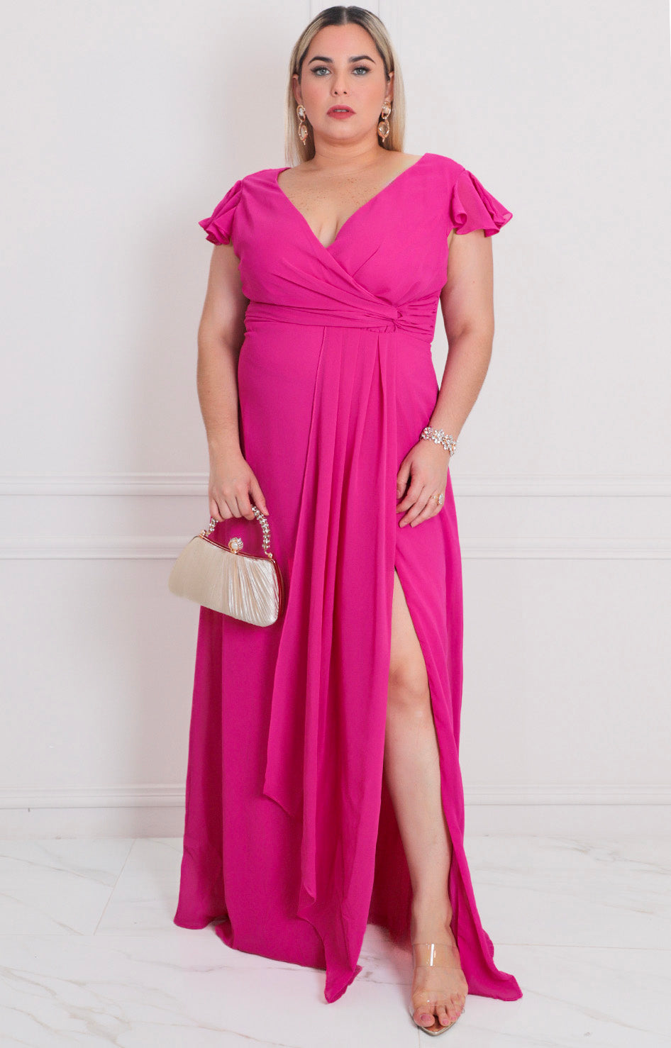 Vestido largo liso - VESTIDO LARGO CURVY Boutiquemirel 