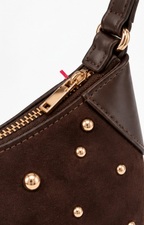 Bolsa baguette con tachuelas
