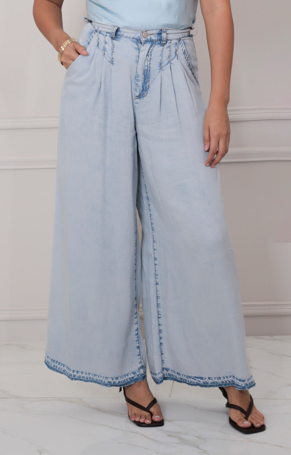 Pantalòn de mezclilla amplio - PANTALON MEZCLILLA REGULAR Boutiquemirel 