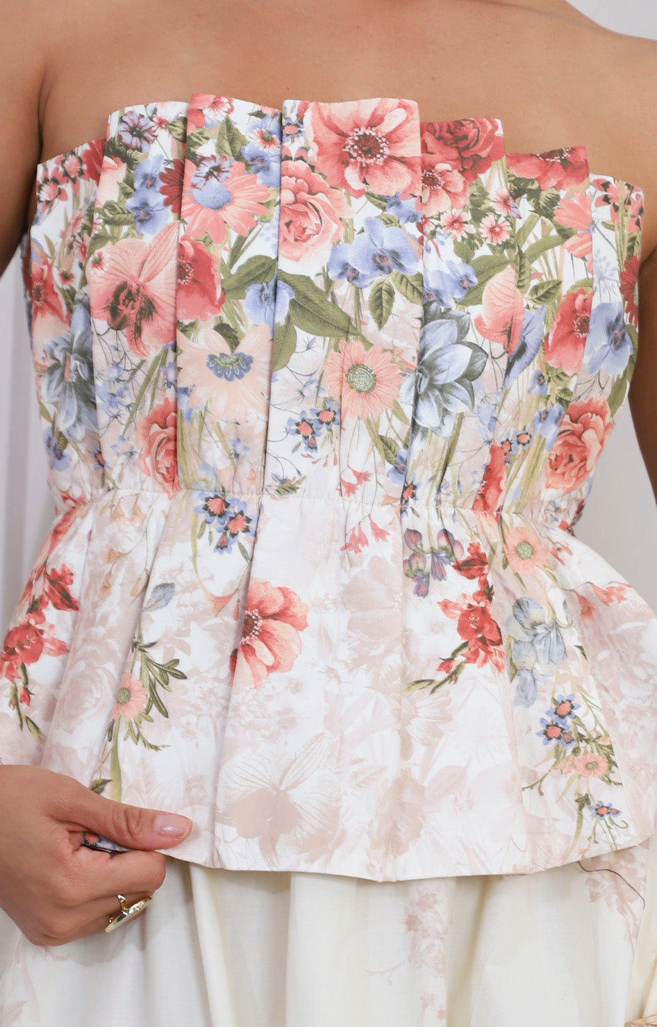 Vestido midi estampado floral