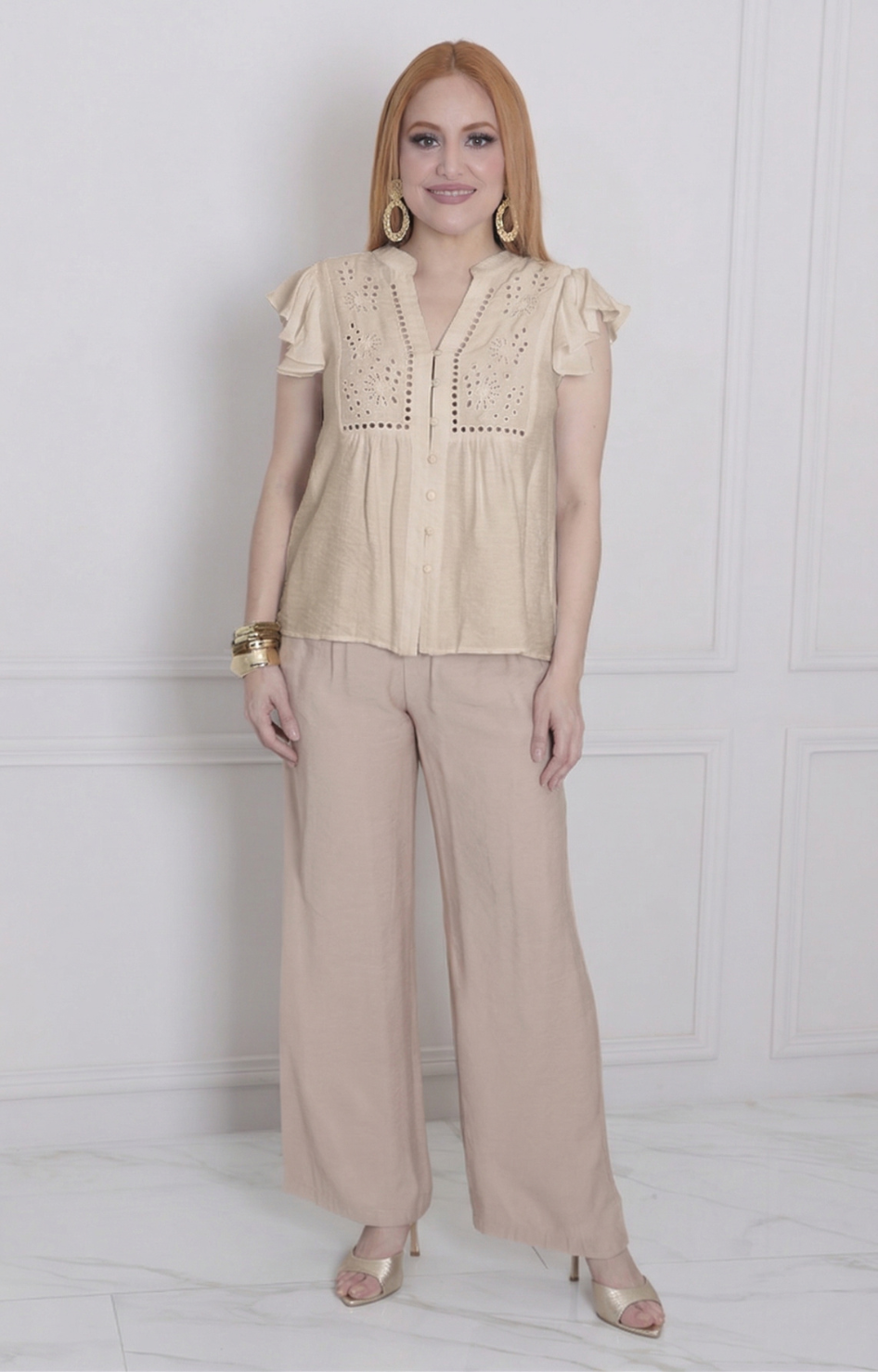 Blusa lisa con textura - BLUSAS REGULAR Boutiquemirel 