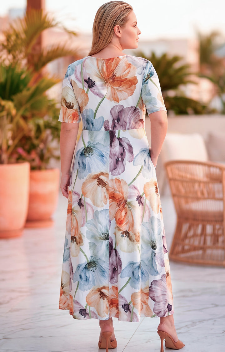 Vestido estampado - VESTIDO LARGO CURVY Boutiquemirel 