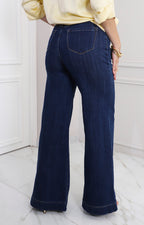 Pantalón de mezclilla obscura