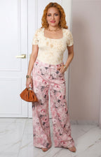 Body animal print con escote cuadrado