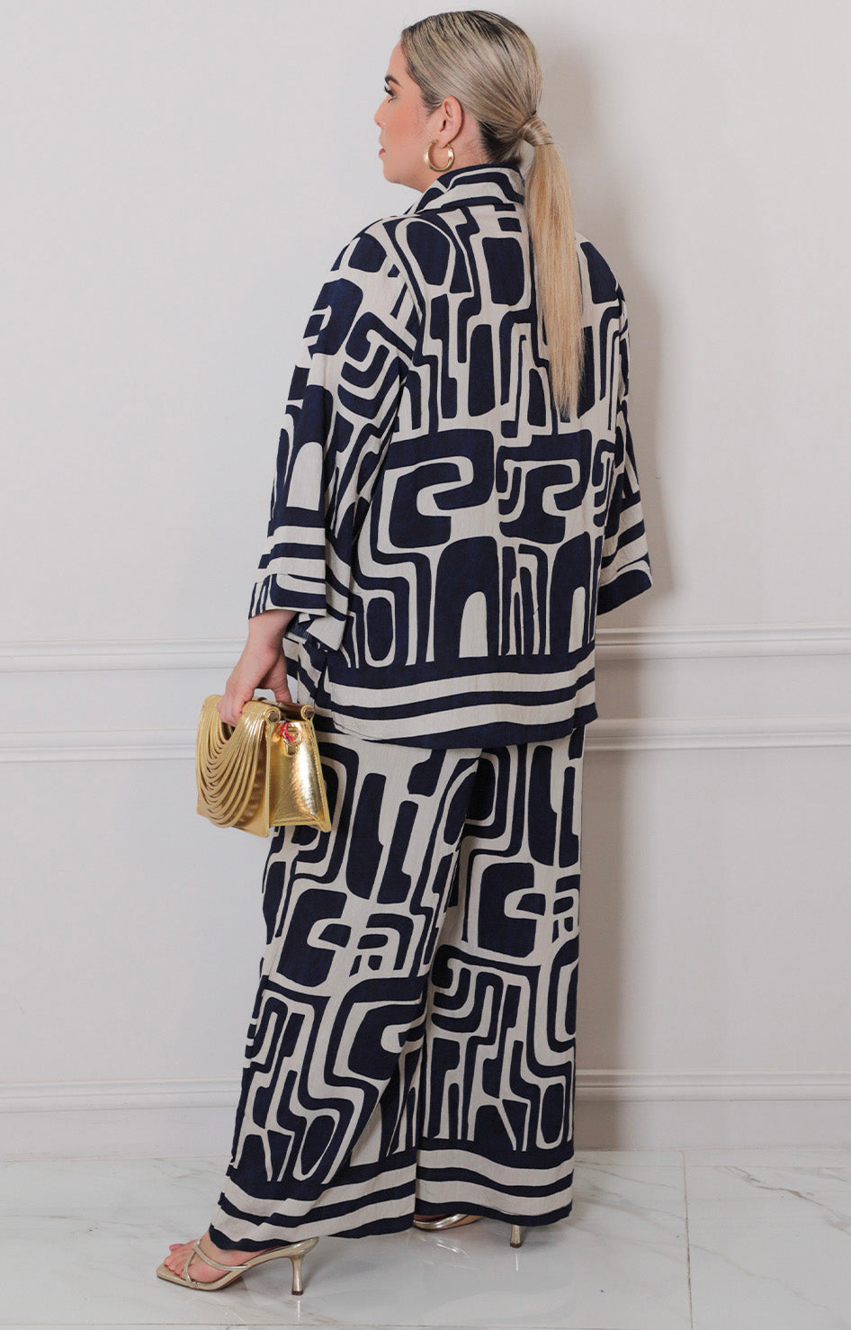 Conjunto azul marino estampado - CONJUNTO CURVY Boutiquemirel 