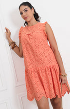 Vestido corto con bordado