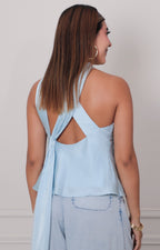 Blusa asimètrica azul - BLUSAS REGULAR Boutiquemirel 