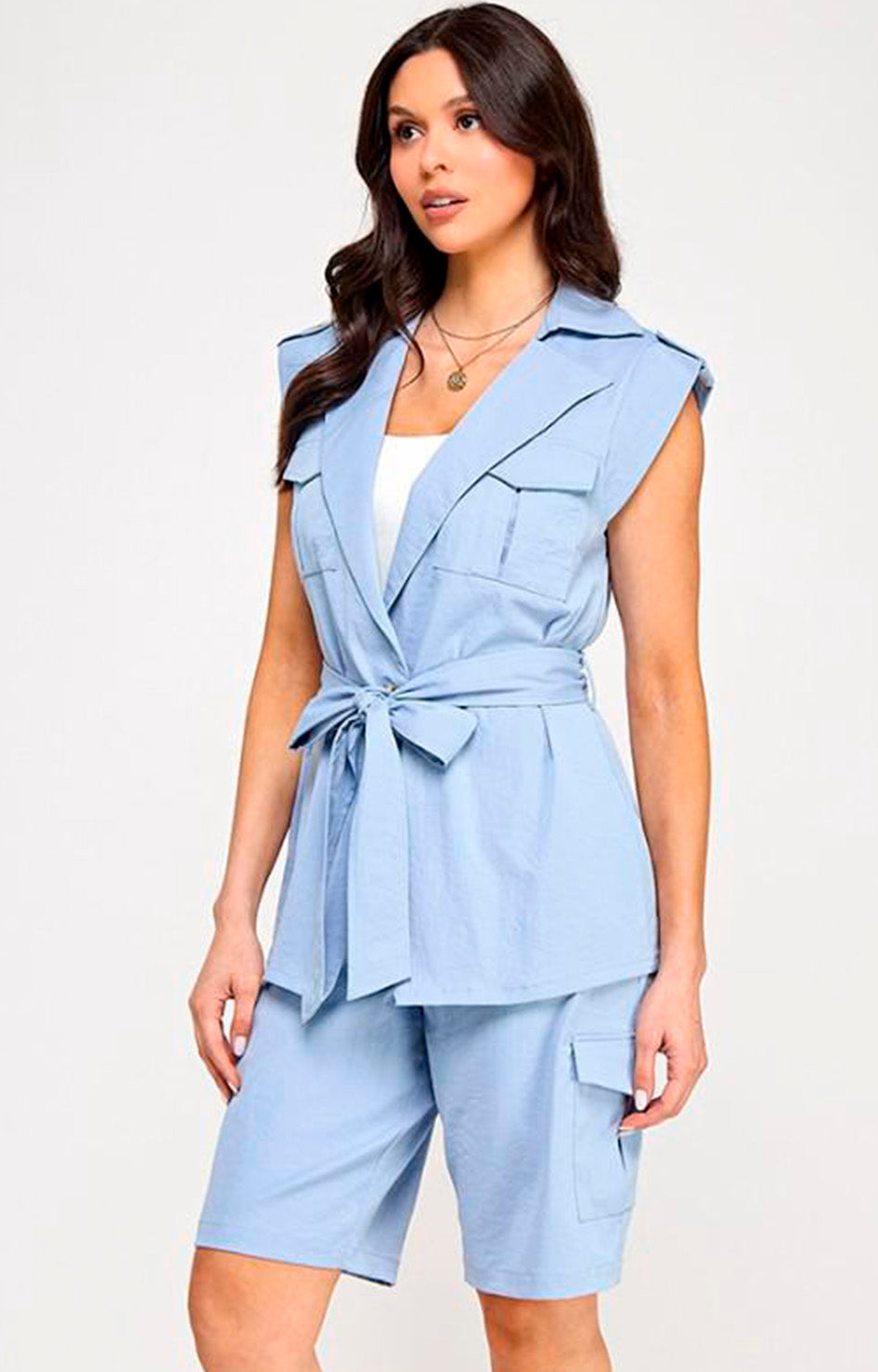 bertha Conjunto azul de short - CONJUNTO REGULAR Boutiquemirel 