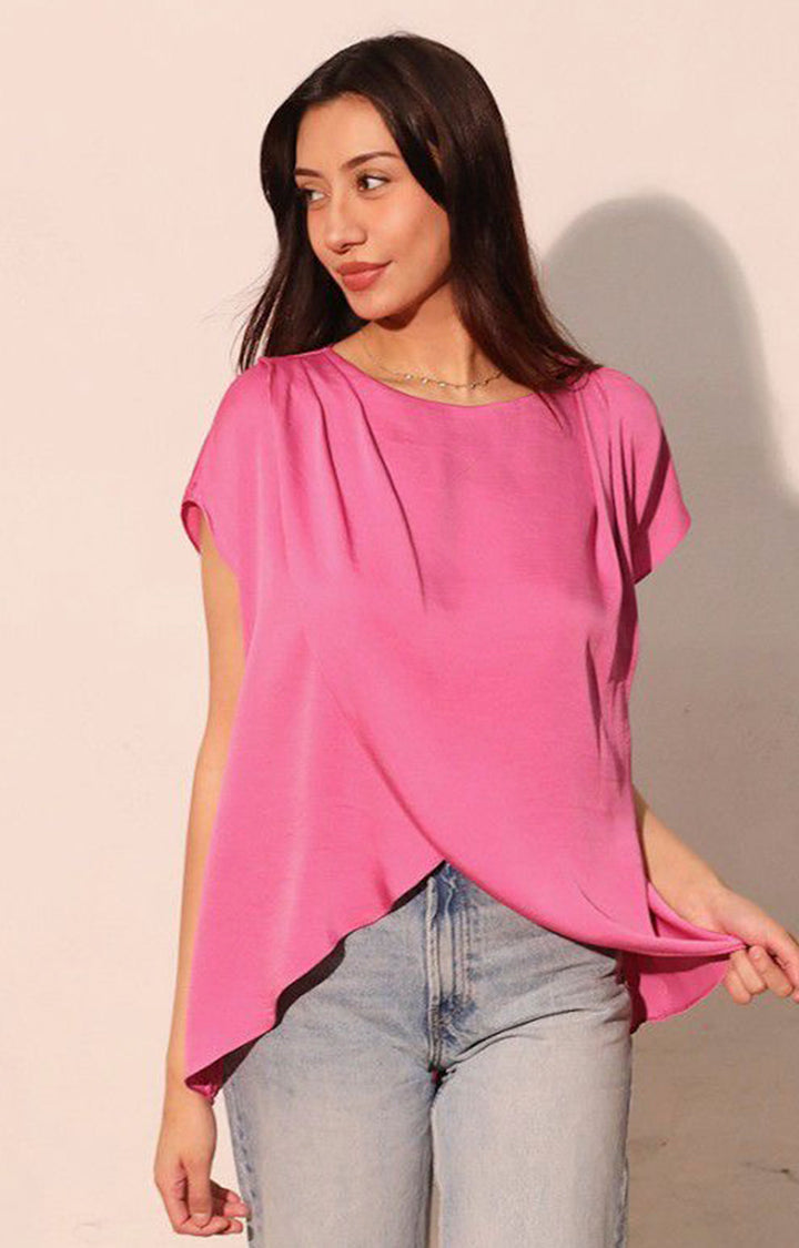 Blusa fucsia asimétrica - BLUSA REGULAR Boutiquemirel 