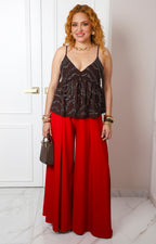 Blusa con escote en V y lentejuelas