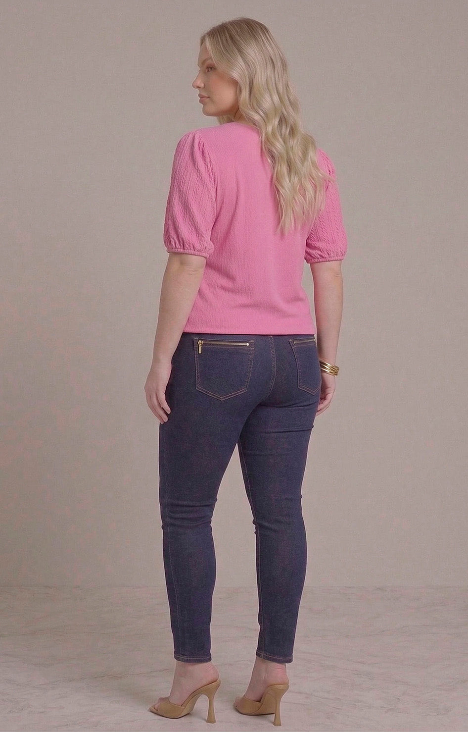 Blusa rosa texturizada - BLUSAS CURVY Boutiquemirel 