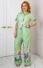 Conjunto verde estampado