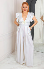 Palazzo blanco con flor