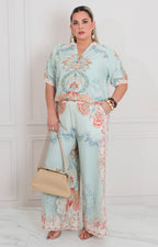 Conjunto azul estampado