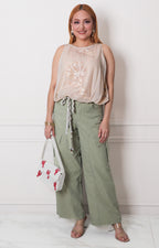 Blusa beige con aplicaciones - BLUSAS REGULAR Boutiquemirel 