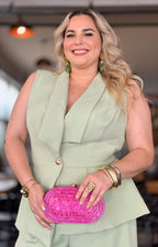 Conjunto verde con broche dorado - CONJUNTO CURVY Boutiquemirel 