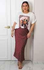 Blusa blanca con estampado de perrito