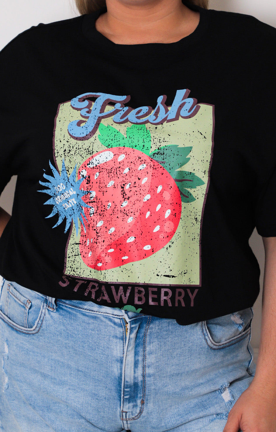 Blusa estampada strawberry - BLUSAS CURVY Boutiquemirel 