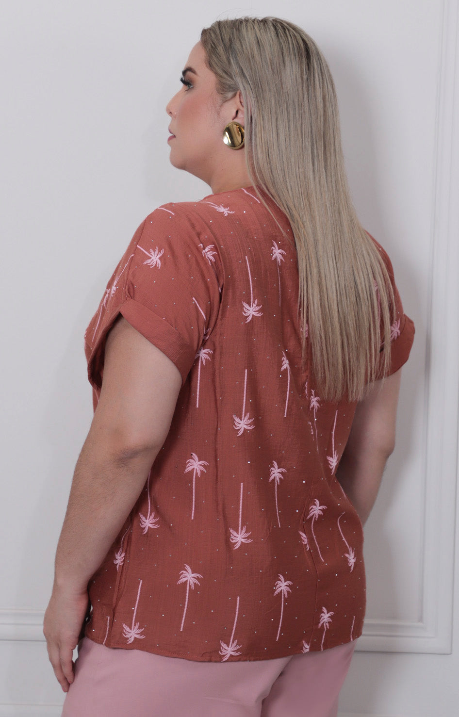 Blusa estampada con mangas - BLUSAS CURVY Boutiquemirel 