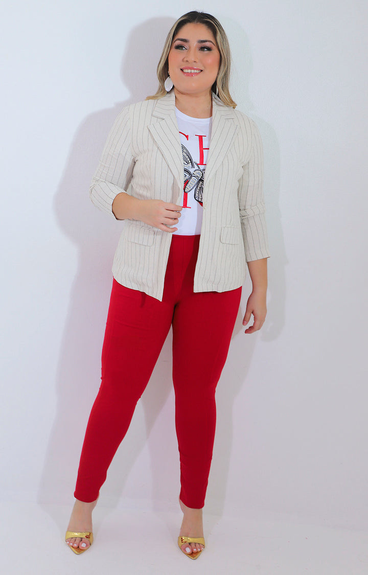 Pantalón rojo con pretina - PANTALON Boutiquemirel 