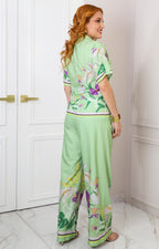 Conjunto verde estampado