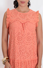 Vestido corto con bordado