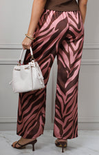 Pantalón palazzo estampado animal print