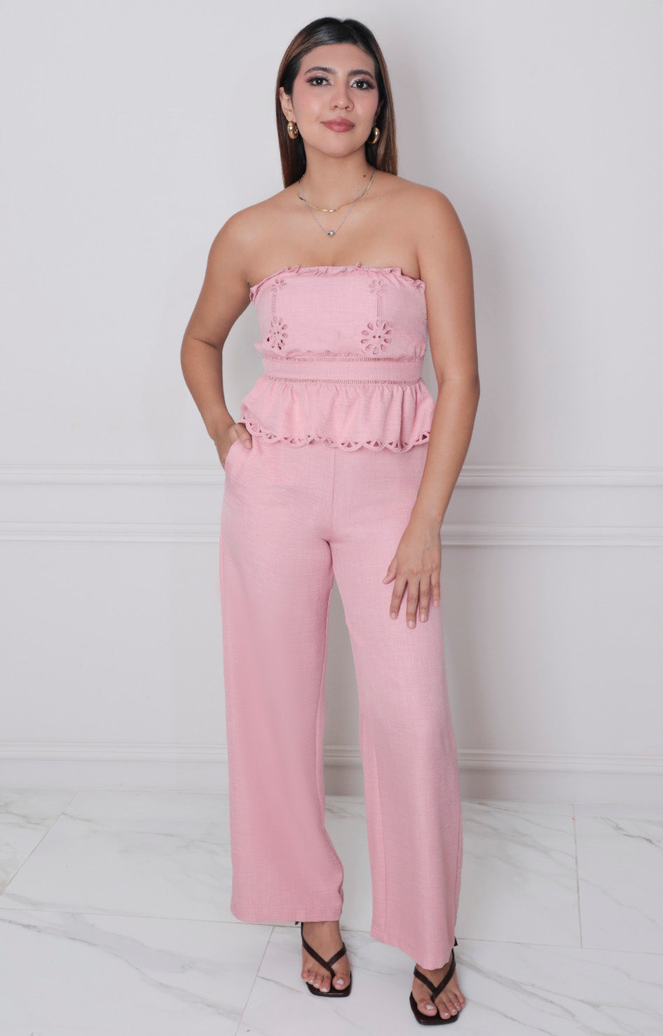 Conjunto straple con fruncido - CONJUNTO REGULAR Boutiquemirel 