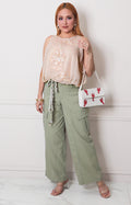 Pantalòn verde con lazo - PANTALON REGULAR Boutiquemirel 
