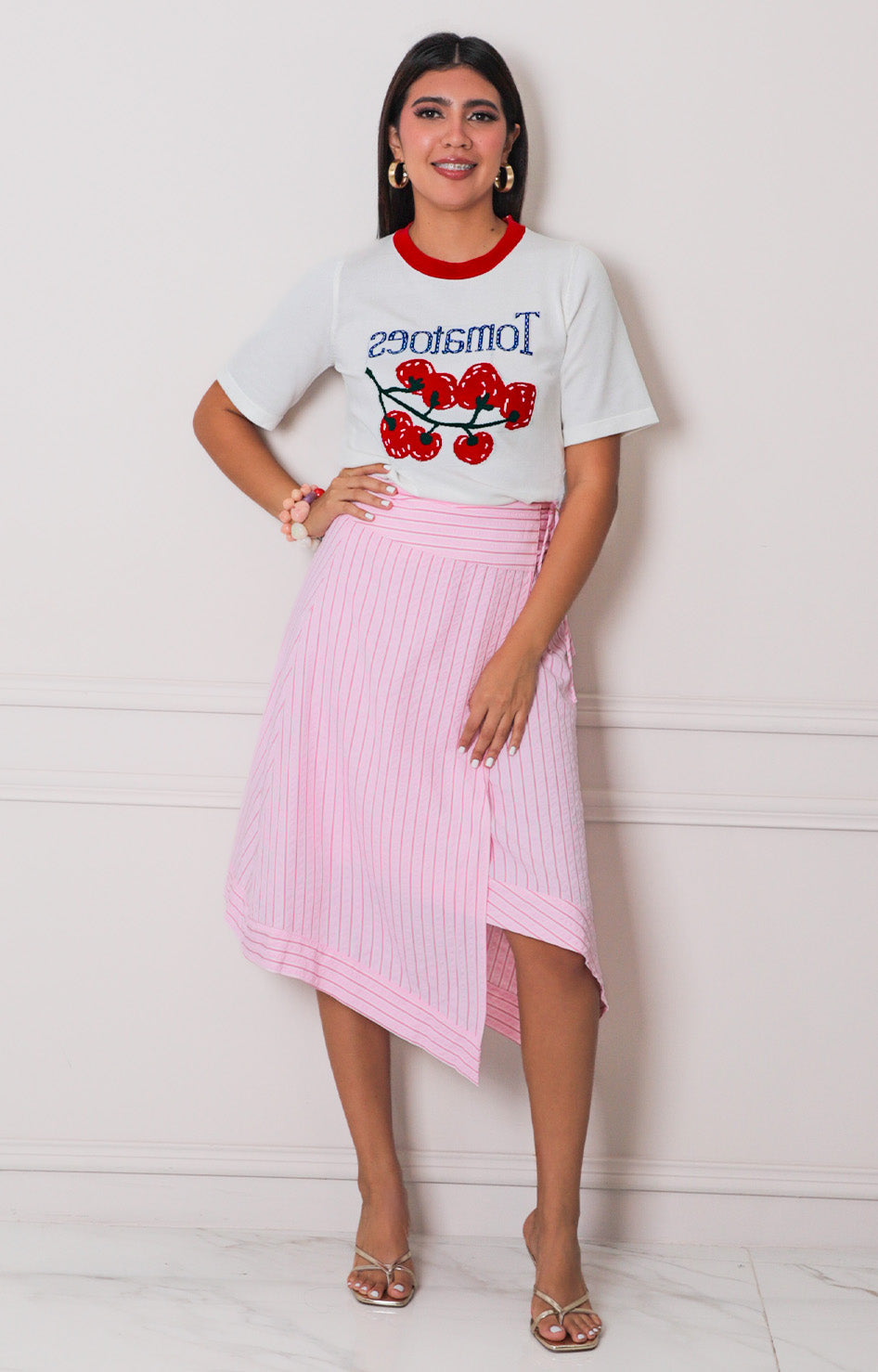 Blusa blanca tomatoes - BLUSAS REGULAR Boutiquemirel 