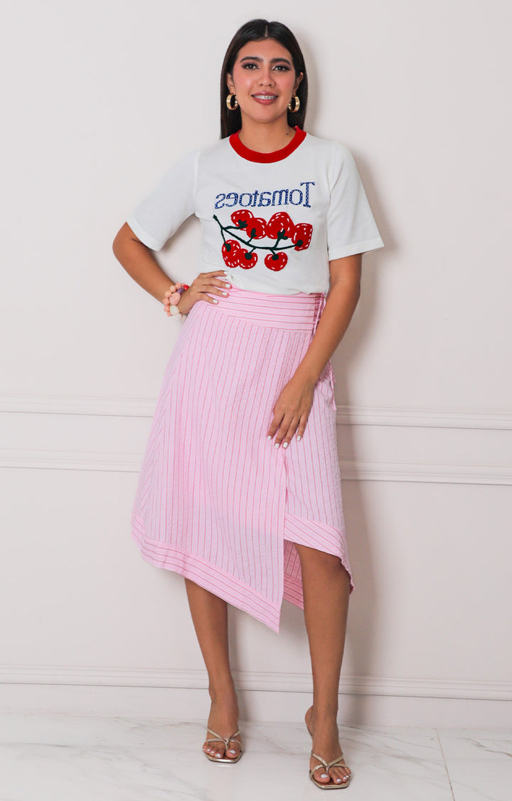 Blusa blanca tomatoes - BLUSAS REGULAR Boutiquemirel 