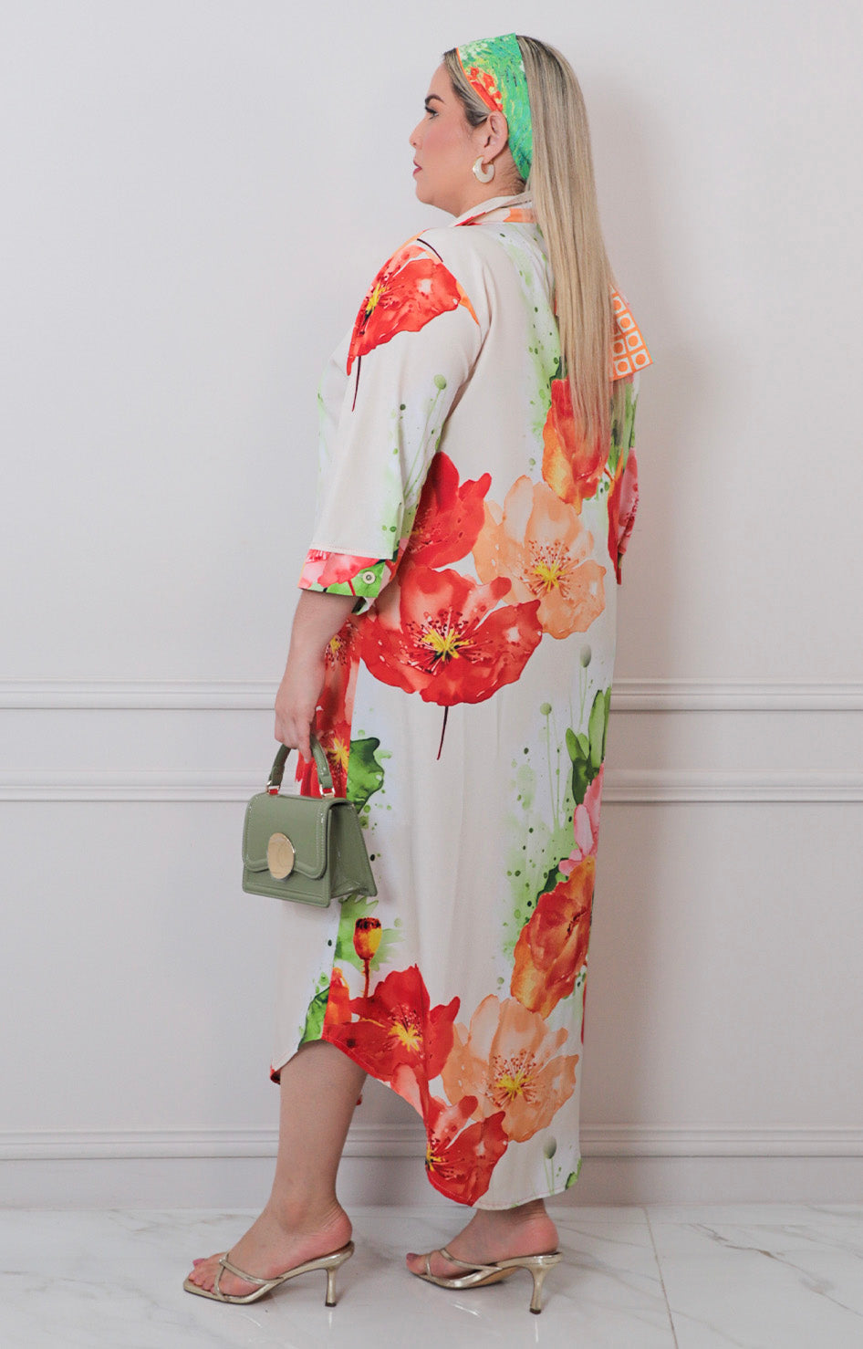 Vestido estampado con botones - VESTIDO LARGO CURVY Boutiquemirel 