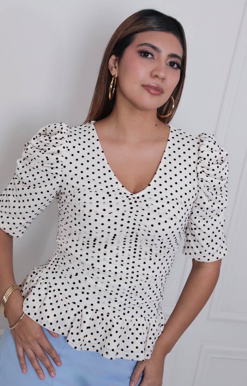 Blusa estampada polka dots - BLUSAS REGULAR Boutiquemirel 