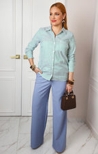 Blusa camisera estampada a rayas