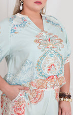 Conjunto azul estampado