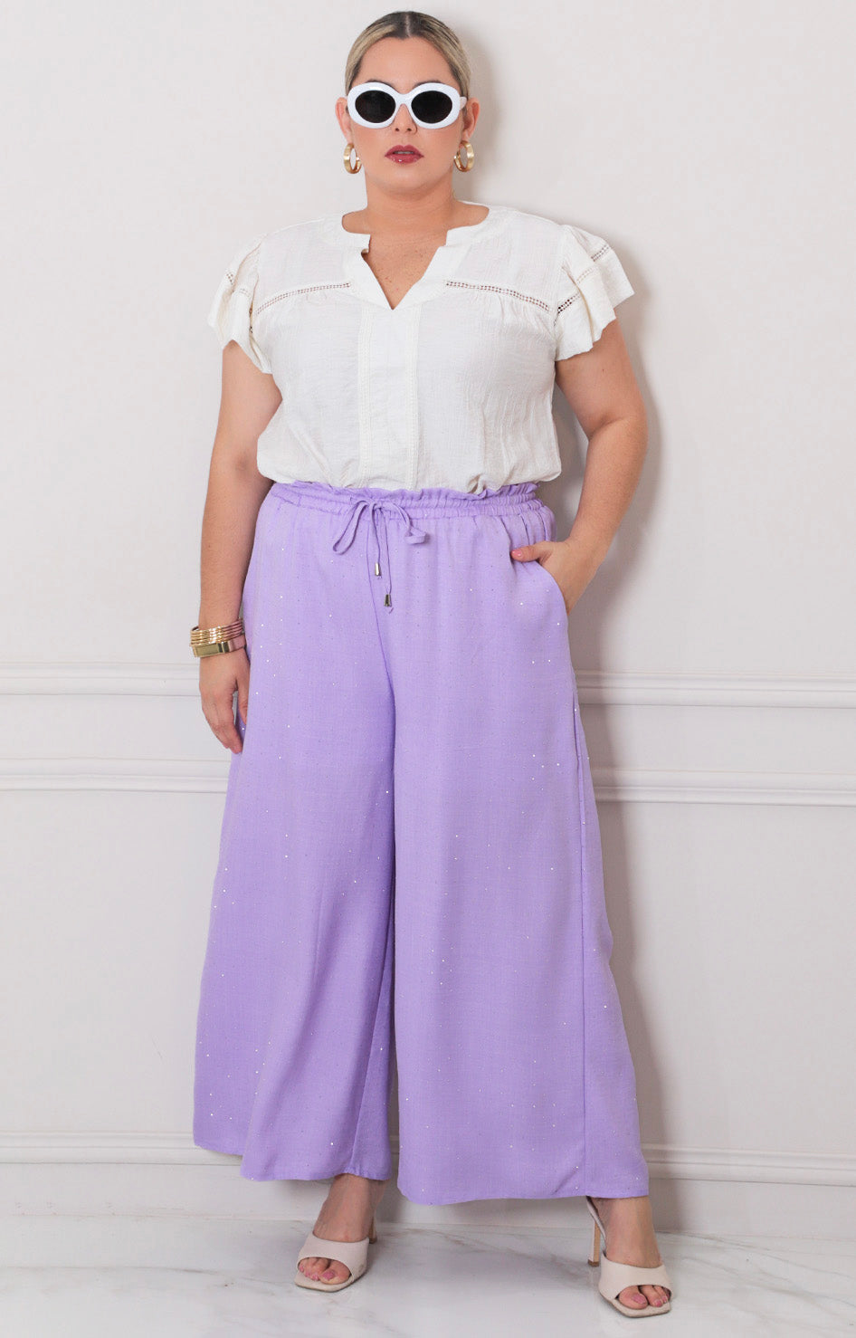 Pantalòn liso con elàstico - PANTALON CURVY Boutiquemirel 
