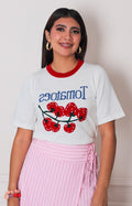 Blusa blanca tomatoes - BLUSAS REGULAR Boutiquemirel 