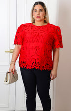 Blusa de guipiur con mangas